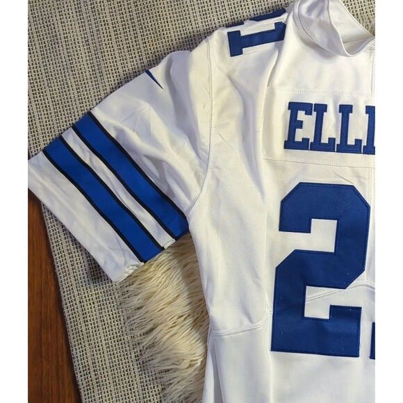 Official NFL Nike Ezekiel Elliott Home Jersey (White/Blue) Dallas Cowboys 21 - Picture 8 of 8